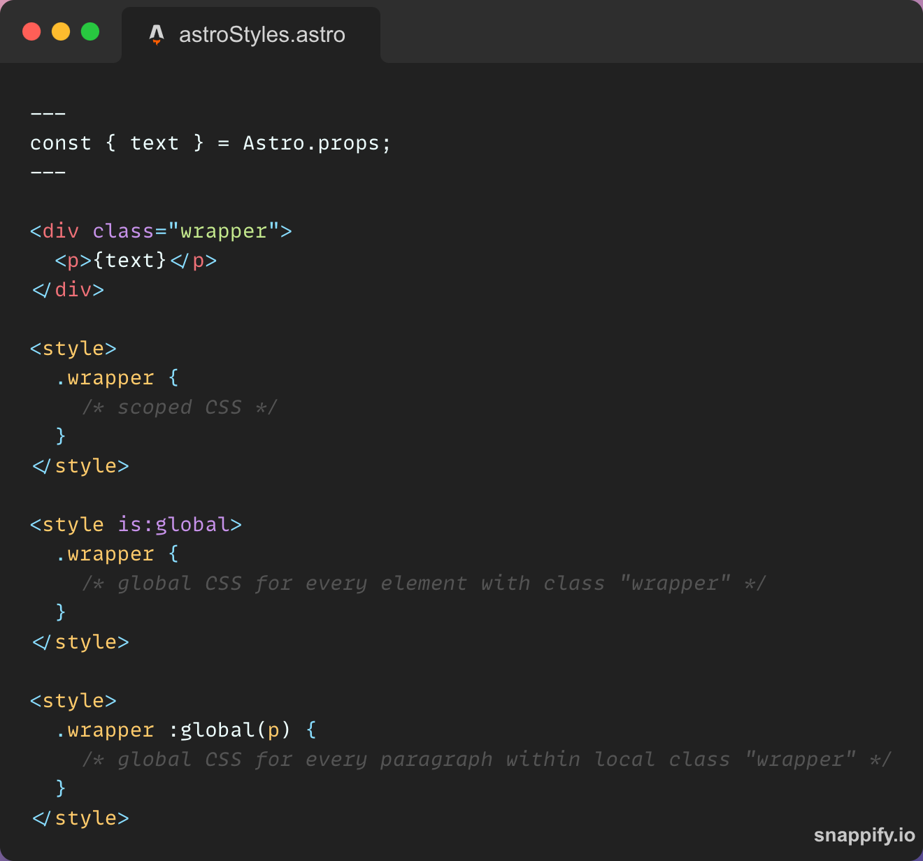 Different types of CSS scoping